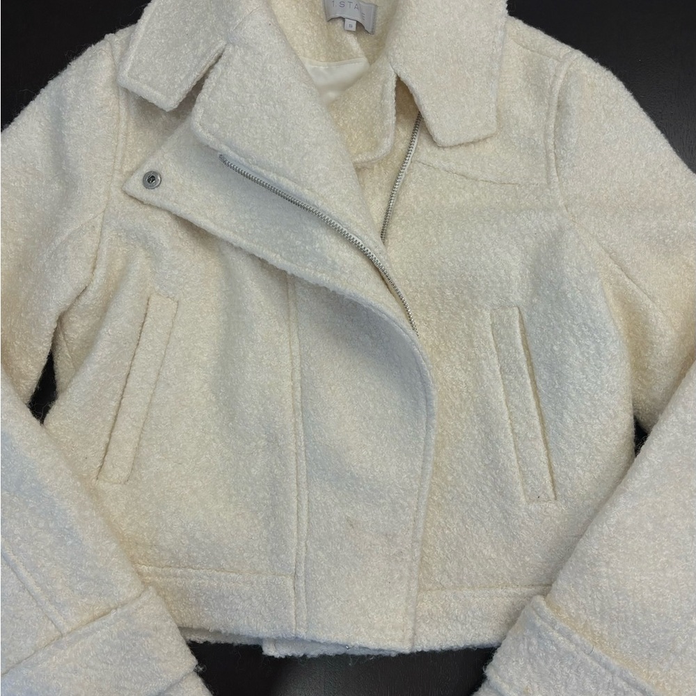 1. State Off-White Teddy Jacket